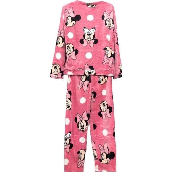 Minnie Mouse Women's 2 Piece Fleece Pajama Set - Picture 2 of 12